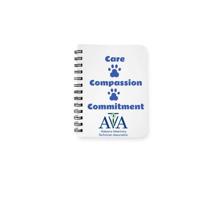 AVTA Notebook, a White Spiral Notebook
