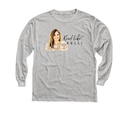 Kind Like Kelli 2026 Design, a Sport Grey Youth Long Sleeve Tee