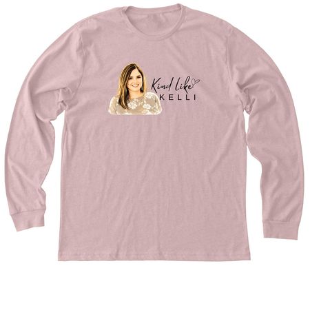 Kind Like Kelli 2026 Design, a Heather Pink Gravel Premium Long Sleeve Tee
