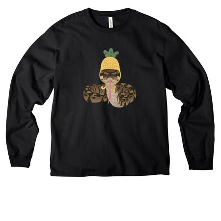 WHO LIVES IN A PINEAPPLE COLLECTION, a Black Unisex Heavyweight Long Sleeve Tee