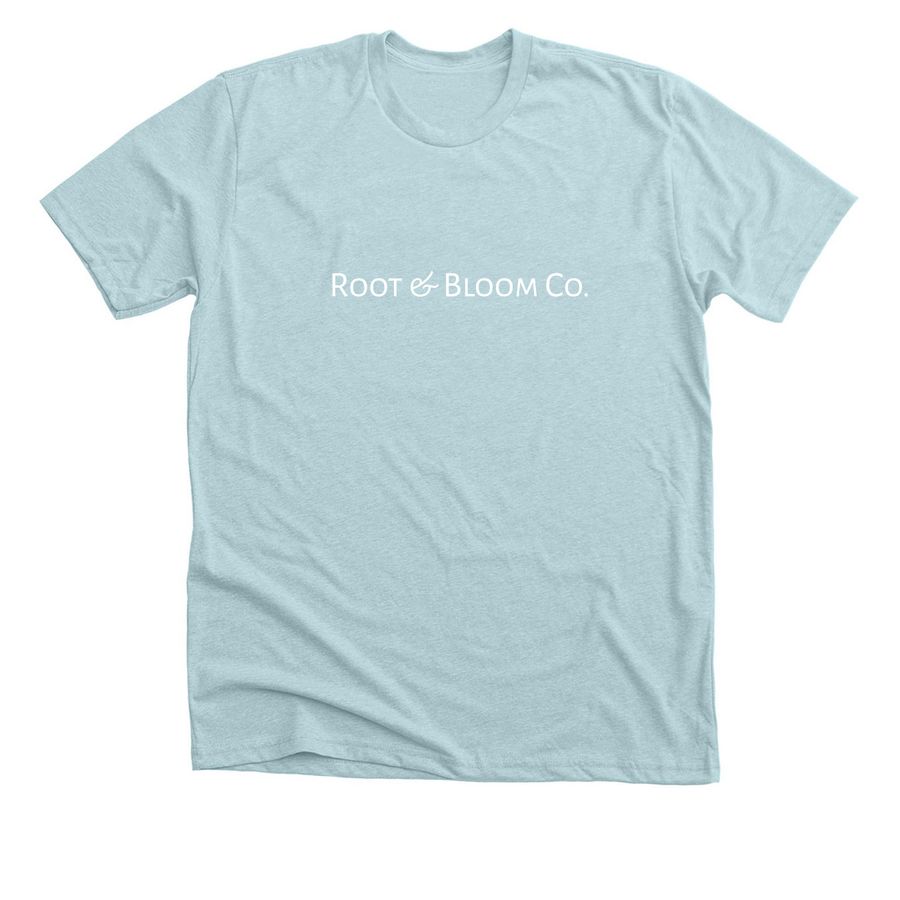 Root & Bloom Co.&nbsp;, a Heather Ice Blue Premium Unisex Tee