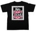 Support for Benita?s Breast Cancer Journey&nbsp;, a Black Comfort Colors Unisex Tee (back-view)