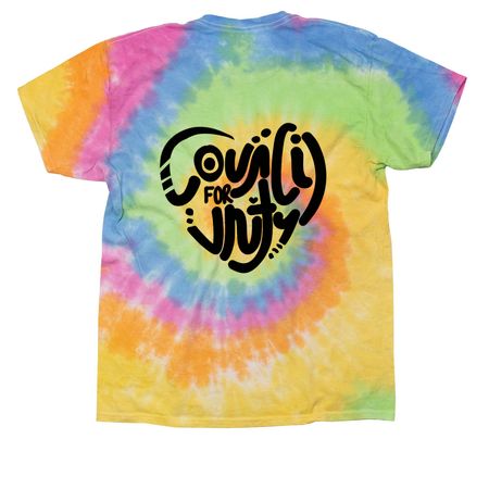 CFU Happiness Collection, a Eternity Classic Tie Dye Tee (back-view)