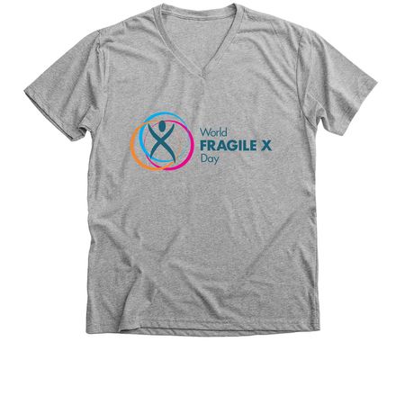 &nbsp;2026 World Fragile X Day Color_, a Athletic Heather Premium V-Neck Tee