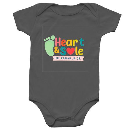 Heart & Sole- Onesie, a Charcoal Infant Onesie