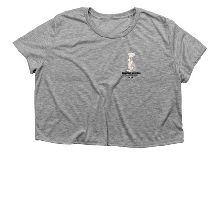 It All Starts With The Bowl, a Athletic Heather Women?s Flowy Cropped Tee