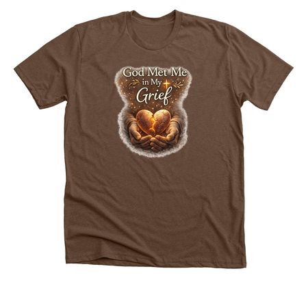 God Met Me In My Grief, a Heather Brown Premium Unisex Tee