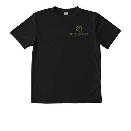 Quinn Wildlife Sanctuary Activewear, a Black Youth Performance Tee