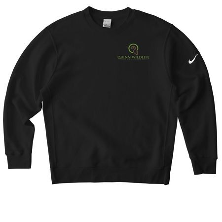 Quinn Wildlife Sanctuary Activewear, a Black Nike Club Fleece Crewneck Sweatshirt