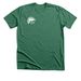 Classic Logo White Small, a Heather Grass Green Premium Unisex Tee