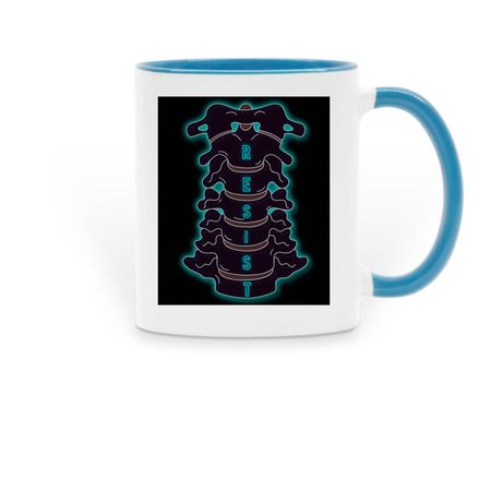 Flagship Design-Direct Action Edition, a Light Blue Two-Tone Ceramic Mug