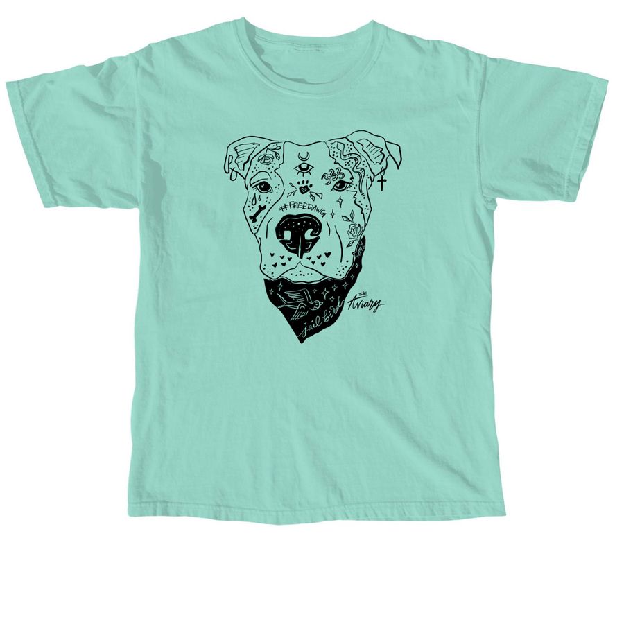 Prison Pittie, a Chalky Mint Comfort Colors Unisex Tee