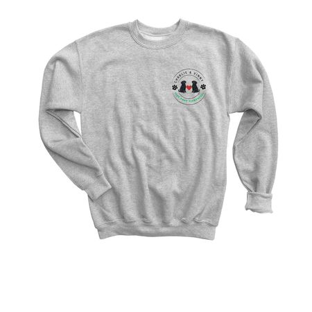 ? Paws Up for Charlie & Vinny, a Sport Grey Youth Crewneck Sweatshirt