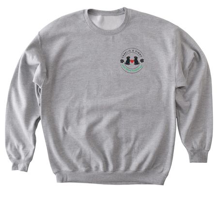 ? Paws Up for Charlie & Vinny, a Sport Grey Softstyle Crewneck Sweatshirt