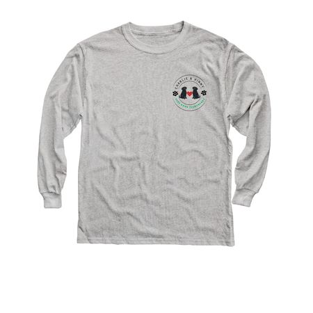 ? Paws Up for Charlie & Vinny, a Sport Grey Youth Long Sleeve Tee
