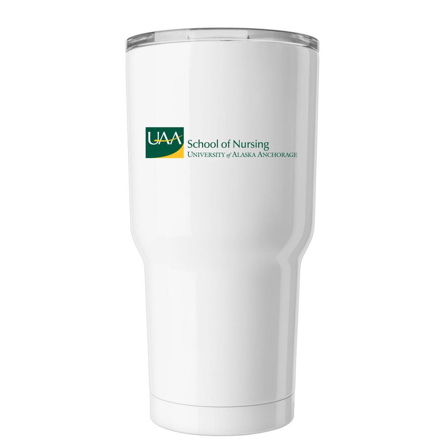 Travel Mug, a White Insulated Tumbler