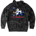 All-American Eagle&nbsp;, a Black Camo Heavyweight Camo Pullover Hoodie (back-view)