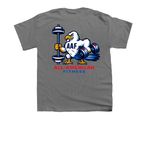 All-American Eagle&nbsp;, a Charcoal Youth Unisex Tee (back-view)