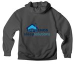 Heavy duty sleep hoodie, a Asphalt Premium Heavyweight Pullover Hoodie (back-view)