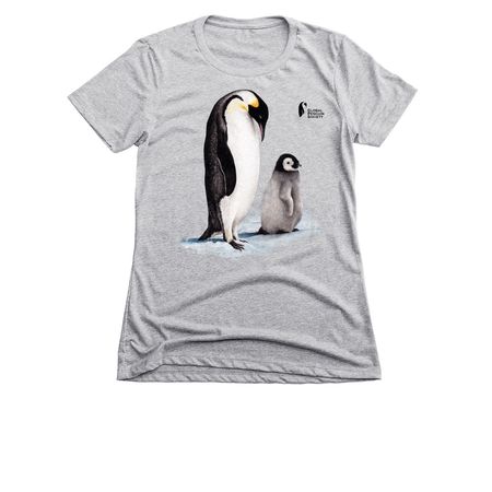 Emperor Penguin-Black Logo, a Dark Heather Grey Women's Slim Fit Tee