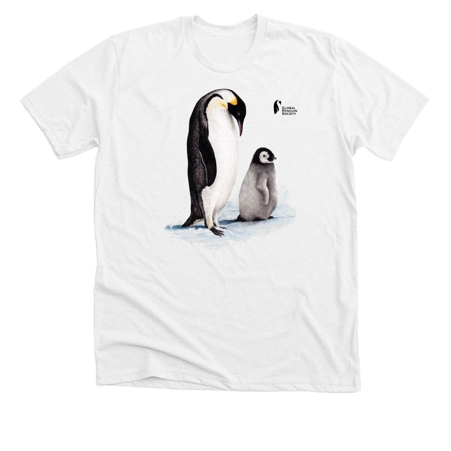 Emperor Penguin-Black Logo, a Solid White Blend Premium Unisex Tee