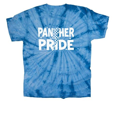 Panther Pride (School - White), a Baby Blue Classic Tie Dye Tee