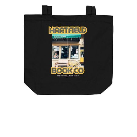 Hartfield's Farewell Book Tote, a Black Organic Cotton Tote Bag