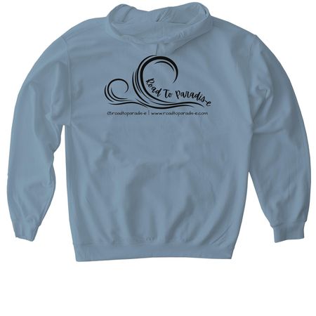 Road To Paradis-e, a Stone Blue Gildan Softstyle Pullover Hoodie