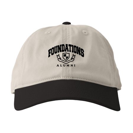 CFF Alumni Hat, a Oyster/ Black Printed Eco Baseball Cap