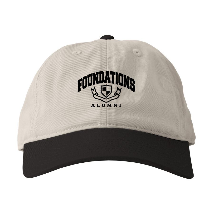 CFF Alumni Hat, a Oyster/ Black Printed Eco Baseball Cap