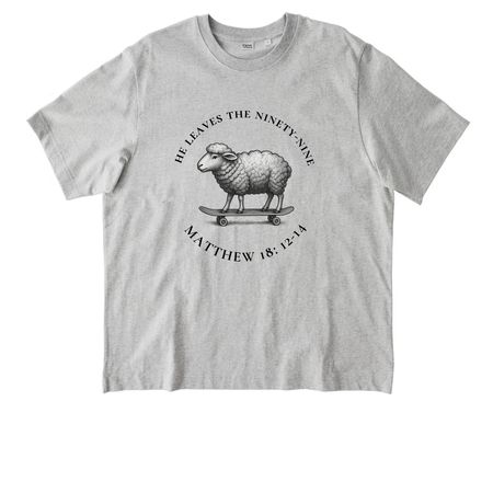 Leaves the 99, a Cool Heather Grey Stanley/Stella Unisex Freestyler Heavyweight Tee