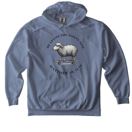 Leaves the 99, a Blue Jean Comfort Colors Pullover Hoodie