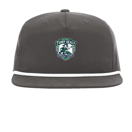 6th Annual Terry Healy Cornhole Tourney, a Charcoal/ White Printed Umpqua Snapback Cap