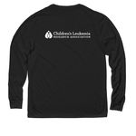 Children's Leukemia Research Association, a Deep Black Allmade Eco Triblend Long Sleeve Tee (back-view)