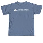 Children's Leukemia Research Association, a Blue Jean Comfort Colors Unisex Tee (back-view)