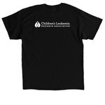 Children's Leukemia Research Association, a Black Classic Unisex Tee (back-view)