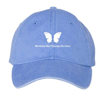 MBTS Hats, a Periwinkle Printed Pigment Dye Baseball Cap