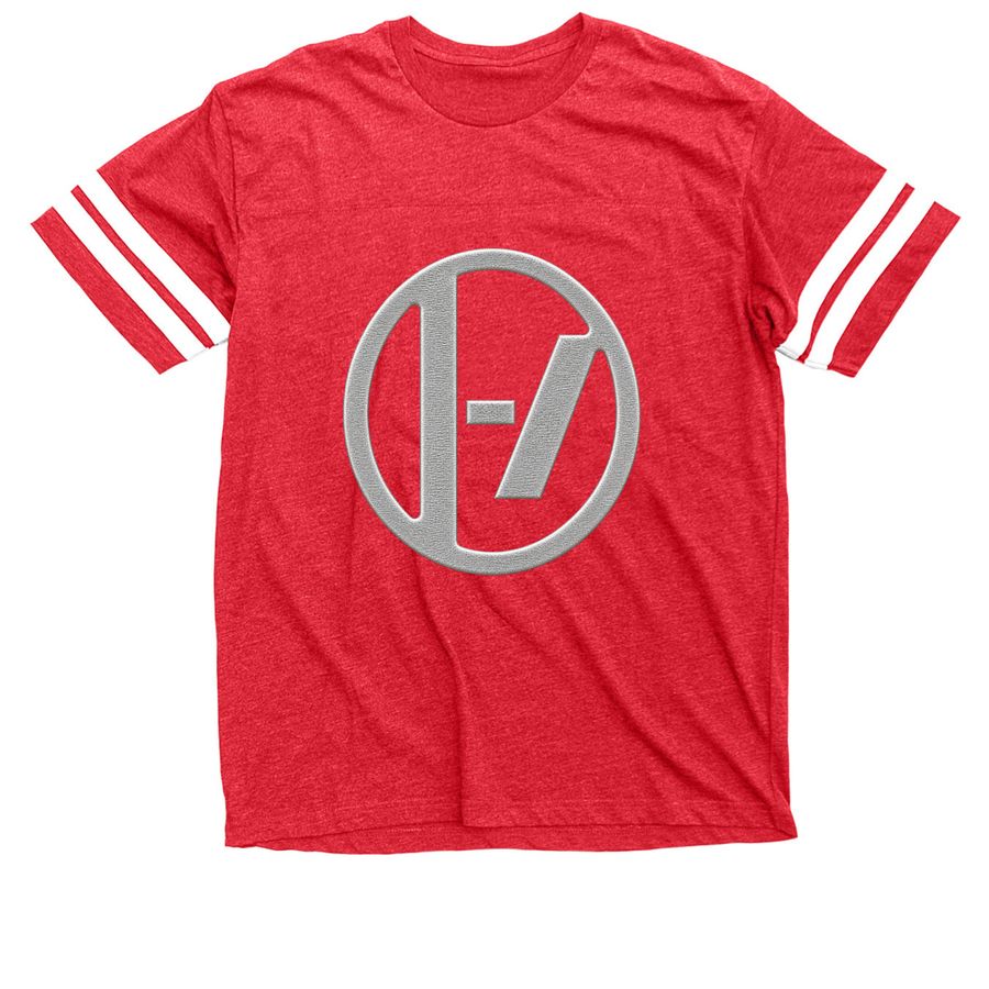 Official Ohio Stadium Merch, a Vintage Red / White Football Jersey Tee