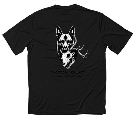 Tactical K9 Shirts, a Black Classic Performance Tee (back-view)