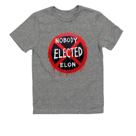 Nobody elected Elon&nbsp;, a Aluminum Grey Allmade Youth Eco Triblend Tee