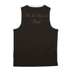 Food for Thought, a Black/ White Reversible Basketball Jersey (back-view)
