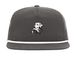 Custom Threads Signature Dog Hat ?, a Charcoal/ White Printed Umpqua Snapback Cap