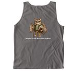 PMOSS simple, a Grey Comfort Colors Tank Top (back-view)