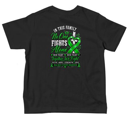 Cassie Strong Toddlers, a Black Toddler Tee (back-view)
