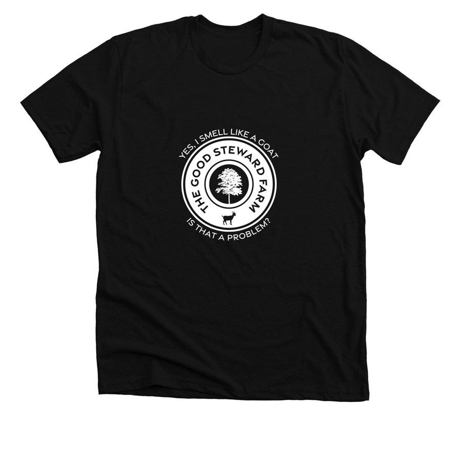 I Smell Like A Goat, a Solid Black Blend Premium Unisex Tee