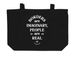 Borders Tote (White Text), a Black Large Organic Cotton Tote Bag