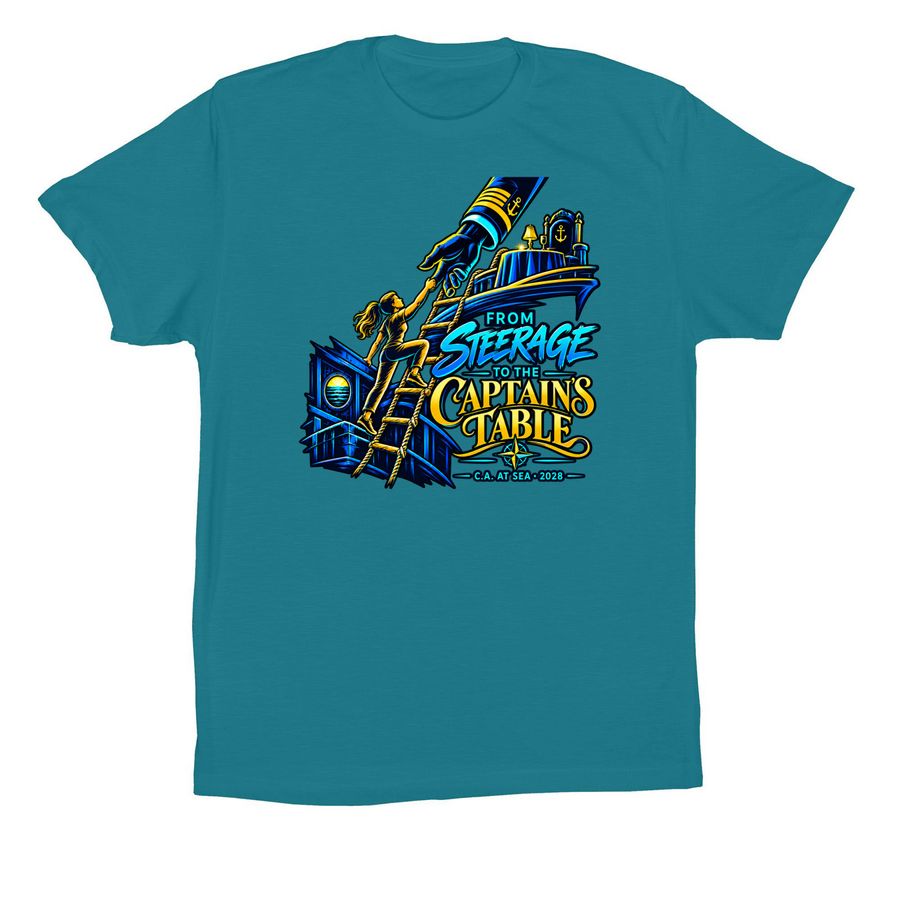Steerage to Captain's Table 1.0 Women's, a Marine Premium Cotton Tee