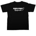 Progressive as Pf, a Black Comfort Colors Unisex Tee (back-view)