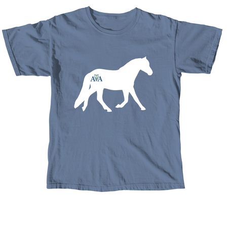 AVTA Horse Branded, a Blue Jean Comfort Colors Unisex Tee
