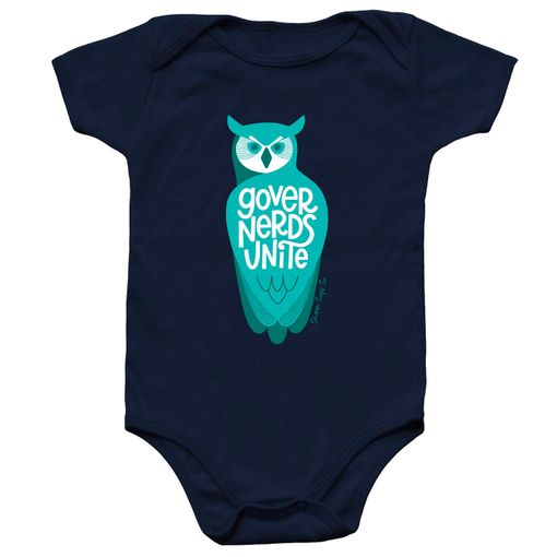 Governerds Unite Owl (Green) Infant Onesie